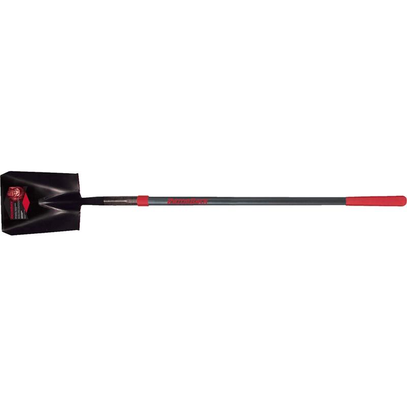 Square Point Transfer Shovel, 12 in L x 9.5 in W blade, 48 in Fiberglass Straight; Cushion Grip Handle