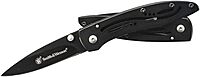 Smith & Wesson CKLPB 5.3in High Carbon S.S. Folding Knife with a 3.2in Drop Point Blade and Stainless Steel Handle for Outdoor, Tactical, Survival and EDC,Black