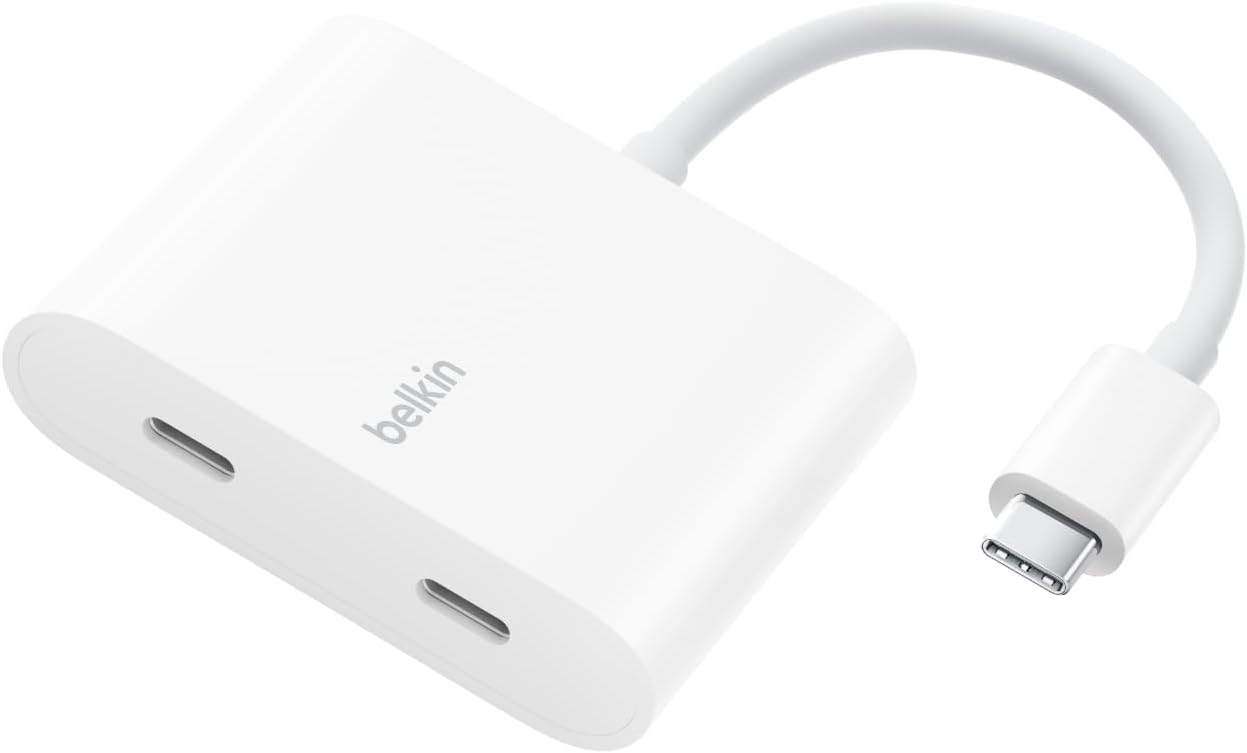Belkin USB C Splitter - Dual Port Hub - 1 x USB-C 3.2 Gen2 Port & 1 x 100W PD Port