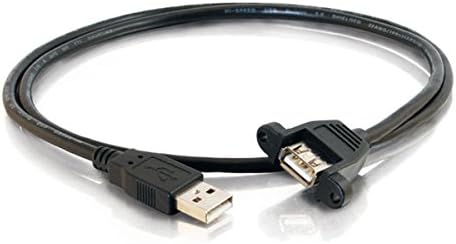 C2G Legrand USB A to A Cable, 1 Foot Data Transfer Cable, Black USB 2.0 Cable, 1 Count, C2G 28061