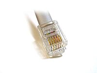 Monoprice Landline Telephone Cable - RJ12, 6P6C, Reverse for Voice, Flat Cable, 7 Feet, Silver Satin Finish