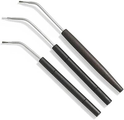 BIRCHWOOD CASEY Angled Cleaning Brushes | Durable Versatile Gun Maintenance Cleaning Scrubbing Nylon, Bronze & Stainless Small Brush Set - Pack of 3