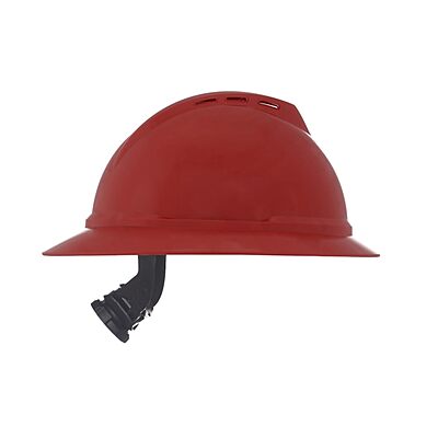 MSA V-Gard 500 Full-Brim Hard Hat with Fas-Trac III Ratchet Suspension