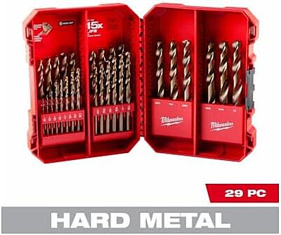 Milwaukee Electric Tools 48-89-2332 29Pc Cobalt Helix Drill Bit Set, Red