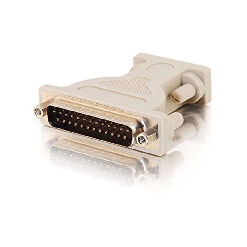 C2G 02446 DB9 Female to DB25 Male Serial RS232 Adapter, Beige 1.5 Inch