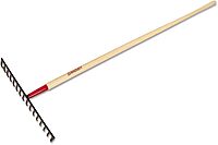 Razorback 60-Inch 16 Tine Forged Level Head Rake