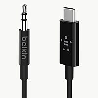 Belkin 3.5mm Audio Cable with USB-C Connector, 3 Ft, Black