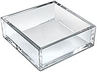 Azar Displays Deluxe Acrylic Display Slim Tray Organizers, 2inH x 11-3/4inW x 3inD, Clear, Pack Of 4 Organizers