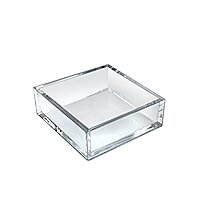 Azar Displays Deluxe Acrylic Display Slim Tray Organizers, 2inH x 11-3/4inW x 3inD, Clear, Pack Of 4 Organizers