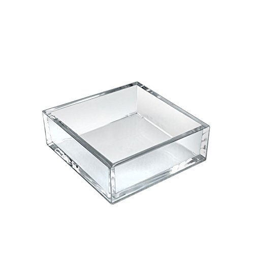 Azar Displays Deluxe Acrylic Display Slim Tray Organizers, 2inH x 11-3/4inW x 3inD, Clear, Pack Of 4 Organizers