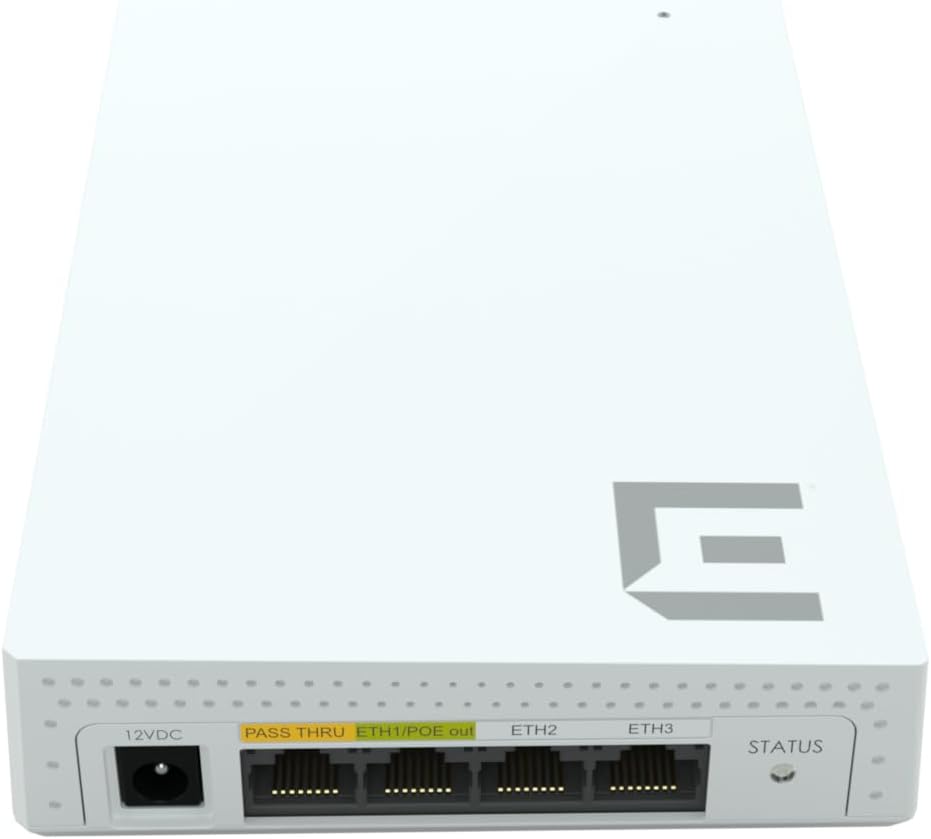 Extreme Networks AP302W-FCC Wall-Plate Access Point Wi-Fi 6 2x2:2, Integrated Switch Ports, WPA3