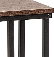 IRIS USA Wood and Metal Frame Side Table, Accent Sofa End Table Coffee Snack, Bedroom Night Stand, Living Room Computer Desk