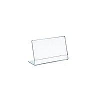 Azar Displays Acrylic L-Shaped Sign Holders, Clear - Pack of 10