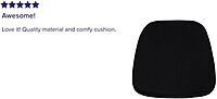 Flash Furniture Soft Black Fabric Chiavari Chair Cushion Black 1 Count (Pack of 1)