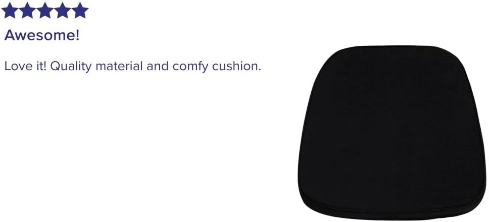 Flash Furniture Soft Black Fabric Chiavari Chair Cushion Black 1 Count (Pack of 1)