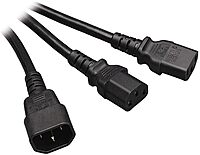 TRIPP LITE C14 to 2×C13 Y-Splitter Power Cord, 6 ft, 18AWG, 10A/250V - P004-006-2C13