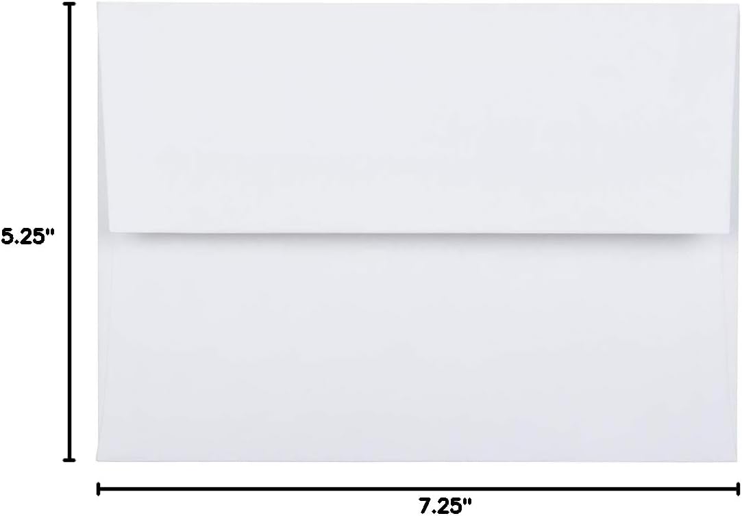 JAM PAPER Foil-Lined Invitation Envelopes - White with Foil Lining - 25/Pack