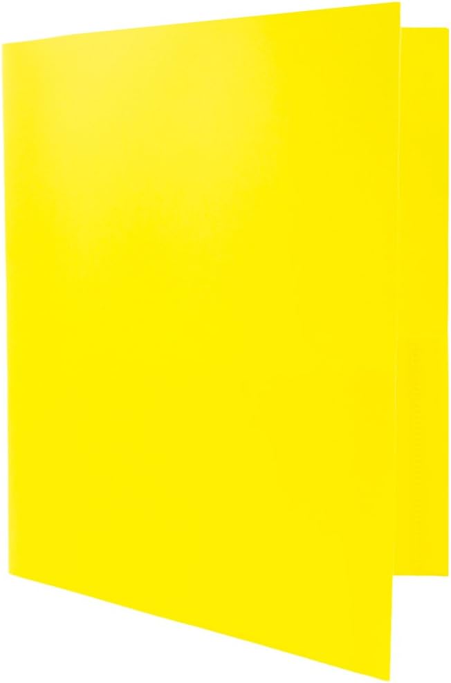 JAM Paper Plastic 2-Pocket POP Folders with Metal Prongs