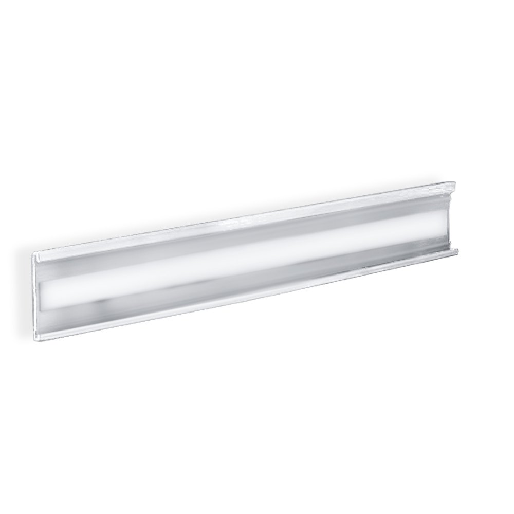 Azar Displays Adhesive-Back Acrylic Nameplate, 8.5" W x 2" H, Clear - Pack of 10