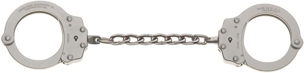 Model 700C-6X Chain Link Handcuff, Nickel Finish (5 1/2" Between Cuffs)