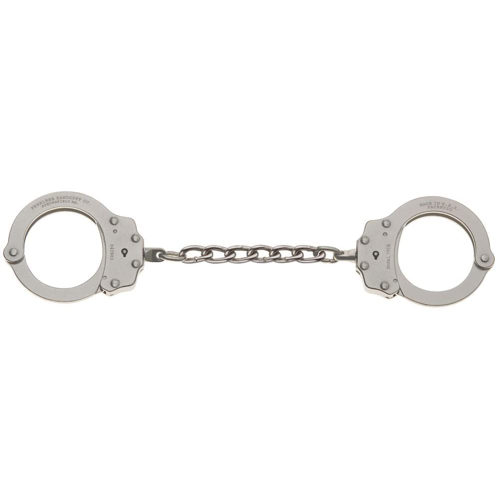 Model 700C-6X Chain Link Handcuff, Nickel Finish (5 1/2" Between Cuffs)
