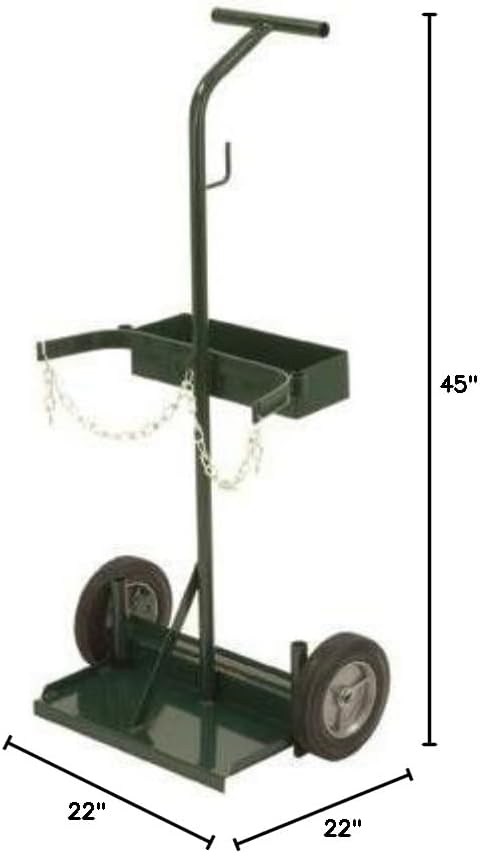 Harper Trucks 108-70 45-Inch High by 22-Inch Wide Welding Cylinder Hand Truck with 8-Inch Semi-Pneumatic Wheels
