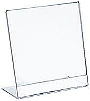 Azar Displays Acrylic L-Shaped Sign Holders, Clear - Pack of 10