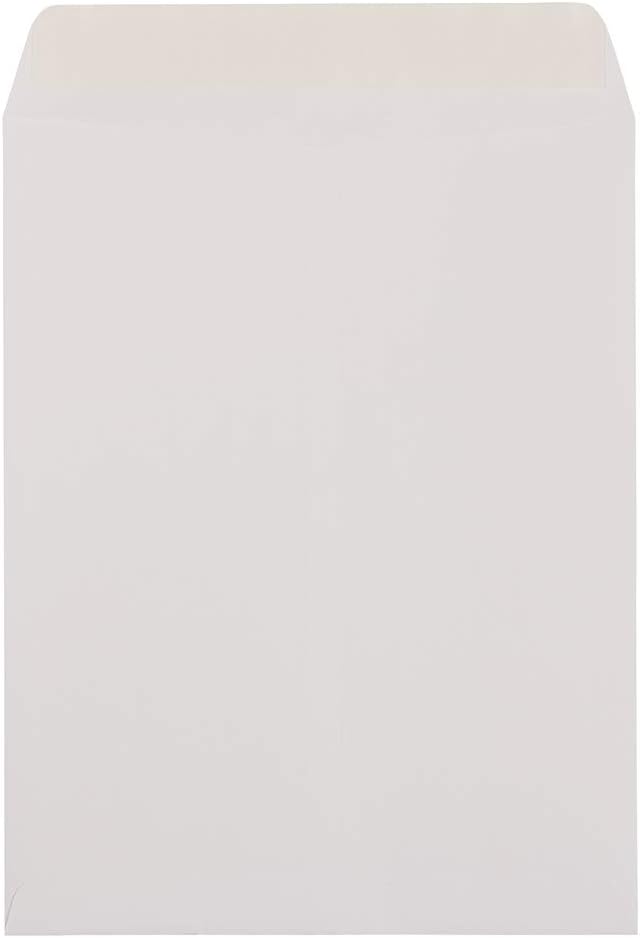 JAM Paper Open-End Catalog Envelopes with Gummed Closure - White