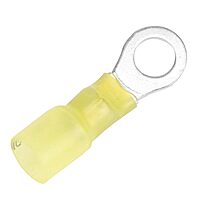 Pacer 12-10 AWG Heat Shrink Ring Terminal - 1/4" Stud Size - 100 Pack