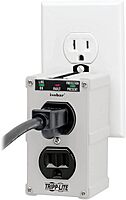 Tripp Lite Isobar ISOBLOK2-0 Heavy Duty Outlet Extender, Wall Power Strip Surge Protector, 2 Outlets, Direct Plug-in, White, Metal Power Strip