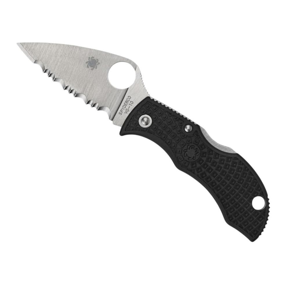 Spyderco Manbug Leaf Folding Pocket Knife with 1.9" VG-10 Steel Blade and FRN Handle - EDC Knife for Men and Women