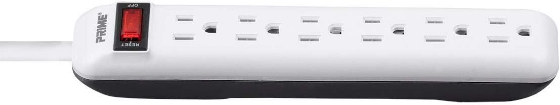 Monoprice Power & Surge - 3 Feet Cord - White | 15A / 125V / 1875W White 3 Feet Cable