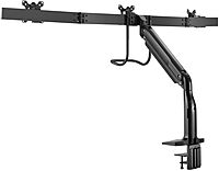 TRIPP LITE DMPDT1732AM Safe-IT Precision-Placement Triple 17-32 inch Monitor Desktop Mount, 90-Degree Rotation