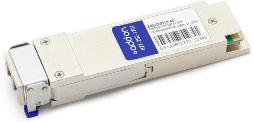 Add On Intel E40GQSFPLR Compatible TAA Compliant 40GBase-LR4 QSFP+ Transceiver (SMF, 1270nm to 1330nm, 10km, LC, DOM)