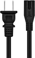 Monoprice Figure-8 (IEC C7 / IEC-320-C7) Non-Polarized Power Cord 18AWG SPT-2 Black