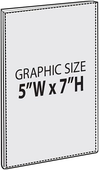 AZAR DISPLAYS Clear Acrylic Self Adhesive Wall Sign Holder Frames - Pack of 10