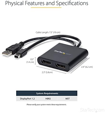 StarTech.com Mini DisplayPort to DisplayPort MST Hub