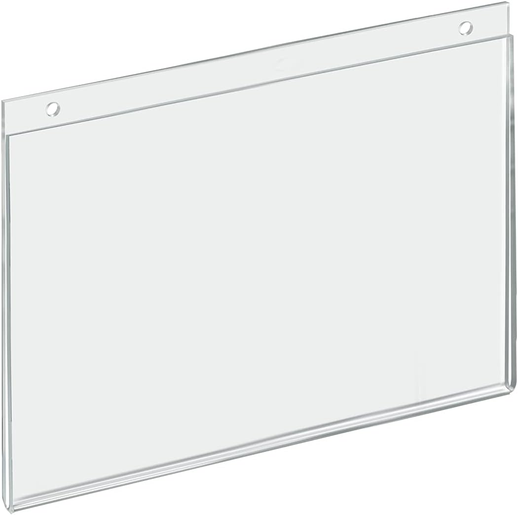 AZAR DISPLAYS U-Frame Wall-Mount Acrylic Sign Holders, Clear, Pack Of 10