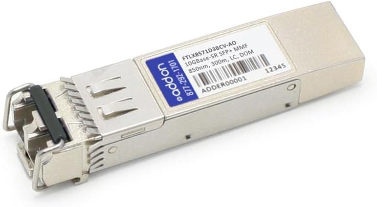 Add-On Computer Finisar Compatible TAA Compliant 10GBase-SR SFP+ Transceiver ('LX8571D3BCV-AO)