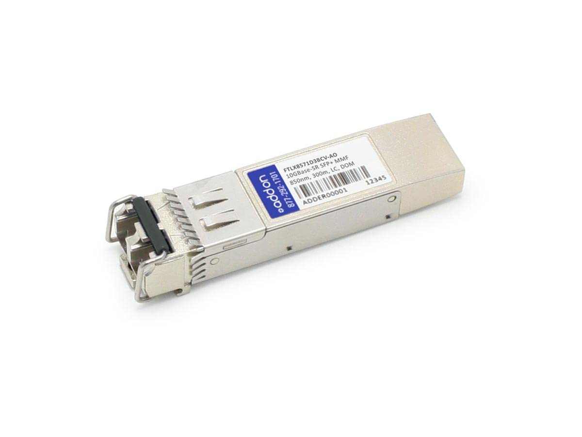 Add-On Computer Finisar Compatible TAA Compliant 10GBase-SR SFP+ Transceiver ('LX8571D3BCV-AO)