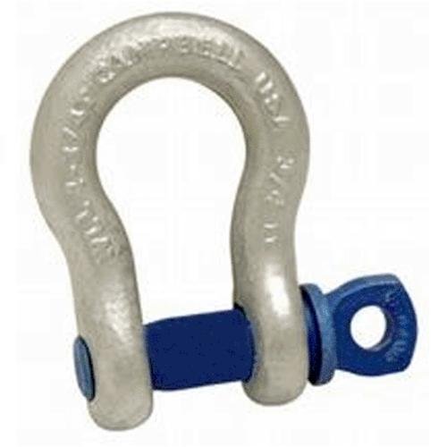 CAMPBELL Anchor Shackle, Screw Pin, 5/16" — 1,500 lb WLL, Galvanized