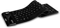 Adesso Wired Waterproof Flex Keyboard, Black AKB-212UB
