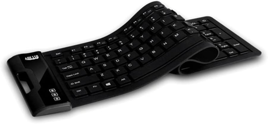 Adesso Wired Waterproof Flex Keyboard, Black AKB-212UB