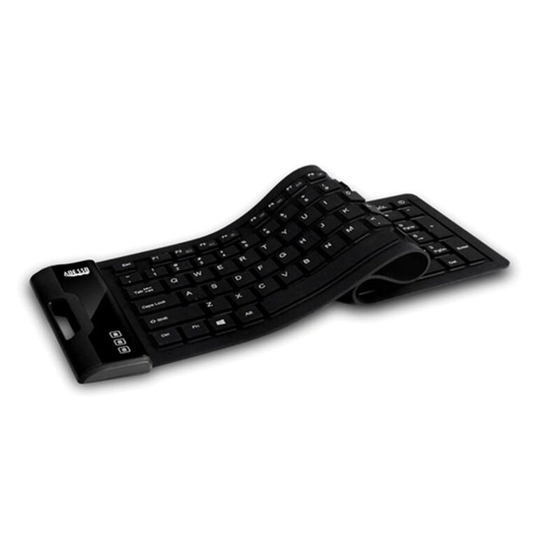 Adesso Wired Waterproof Flex Keyboard, Black AKB-212UB
