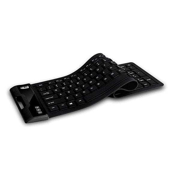 Adesso Wired Waterproof Flex Keyboard, Black AKB-212UB