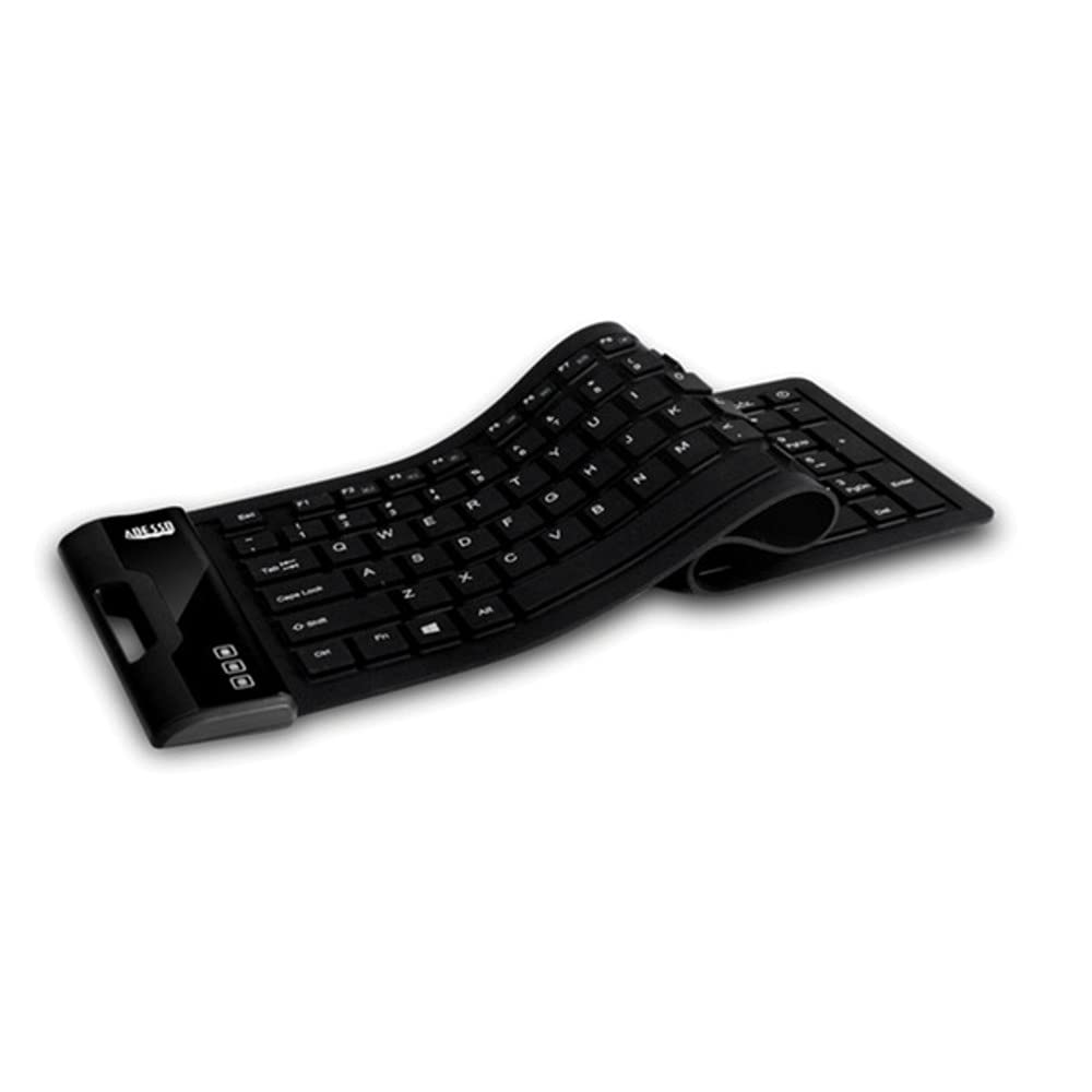Adesso Wired Waterproof Flex Keyboard, Black AKB-212UB