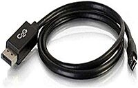 C2G Legrand Mini DisplayPort to DisplayPort Adapter, Male to Male Displayport Adapter, Black 8k Displayport Adapter, 10 Foot Adapter Converter, 1 Count, C2G 54302