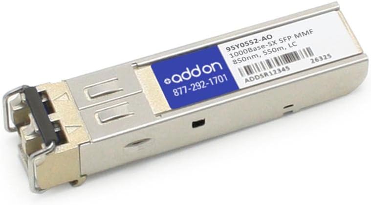 AddOn Brocade 95Y0552 Compatible TAA Compliant 1000Base-SX SFP Transceiver (MMF, 850nm, 550m, LC)