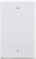 Monoprice 1-Gang Blank Wall Plate - 4.5"x2.75"x0.2", With Screws, White