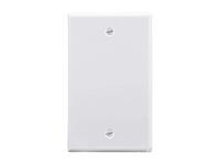 Monoprice 1-Gang Blank Wall Plate - 4.5"x2.75"x0.2", With Screws, White